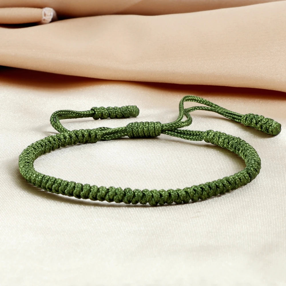 Geflochtene Armbänder Männer Frauen Handarbeit Gewebt Dunkelblau Grün Seil Armband Yoga Armreifen Beste Freund Schmuck Paar Geschenke Unisex