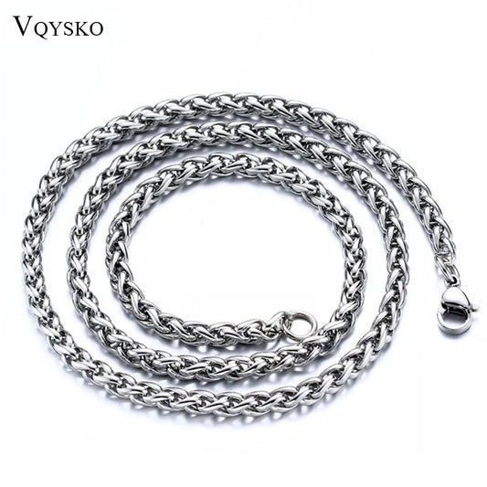 Multi Größe Männer Geflochtene Link Kette Halsketten Großhandel Edelstahl Männlichen Halsband Colar Schmuck mode Geschenke für Ihn