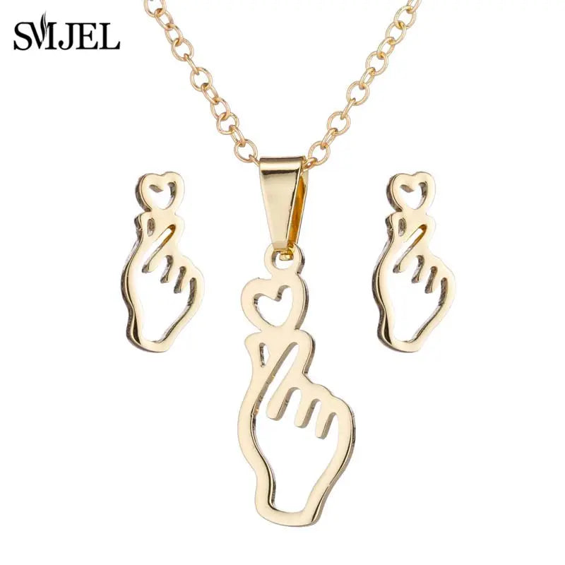 Tanzen Ballett Frauen Mädchen Ohrring Mode Ballerina Halsketten Gold Farbe Edelstahl Schmuck Set Zubehör Club Sport Geschenk