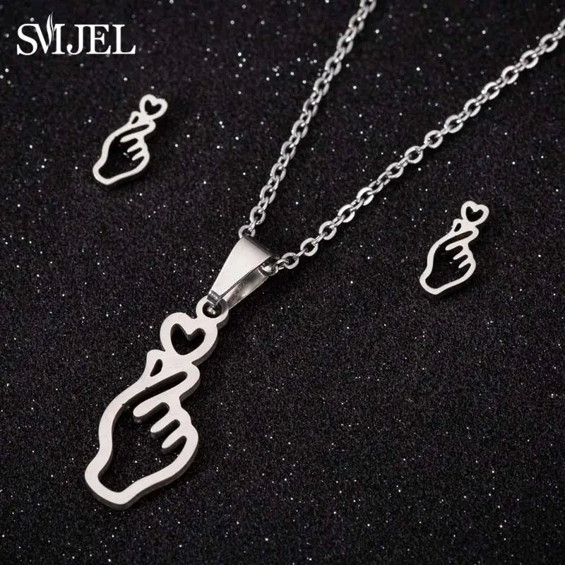 Tanzen Ballett Frauen Mädchen Ohrring Mode Ballerina Halsketten Gold Farbe Edelstahl Schmuck Set Zubehör Club Sport Geschenk