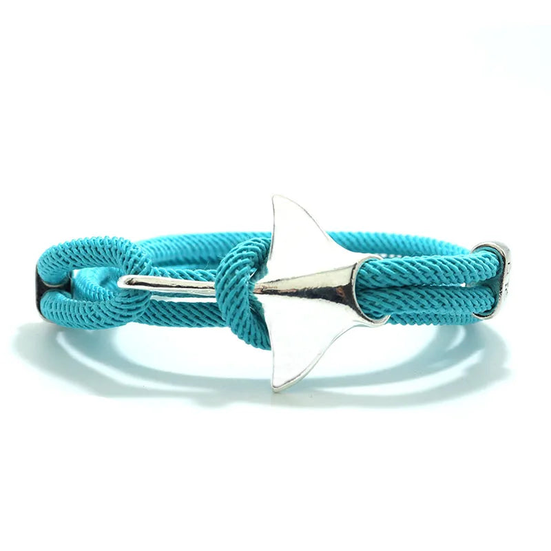 Bohemian Manta Rays Armband Trendy Marine Leben Handgemachte Wrap Braslet Männer Frauen Mulrilayer Seil Braclet Tier Schmuck Armband