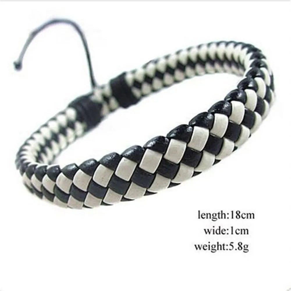 Einfache Design Schwarz Leder Armband Für Frauen Männer Punk Seil Kette Charme Armreifen Gothic Schmuck Geschenke A621