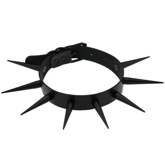 Große lange Spikes Halsband Kühle Punk Halskette für Frauen Männer Metall Halsband Rave Festival Goth Kostüme Schmuck