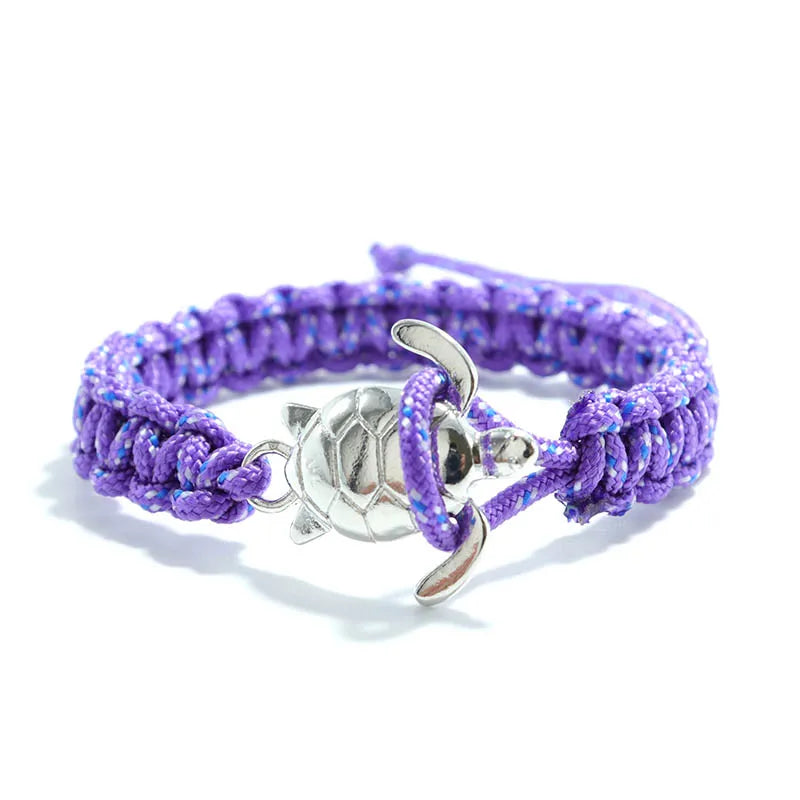 Handgemachtes Paracord Survival Armband Herren Meeresschildkröte Armband Verstellbares Seil Armband Freund Geschenk Armband Schmuck Pulseira