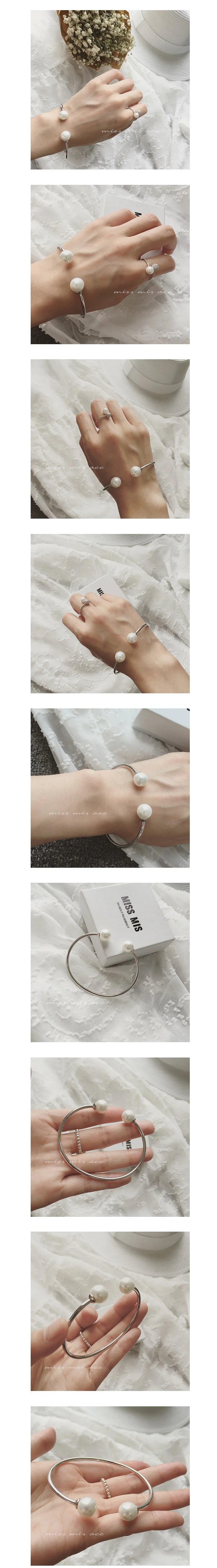 S925 Silber Perle Offenes Armband Für Frauen Perle Armband Valentinstag Geschenk Hochwertige Beliebte Armband