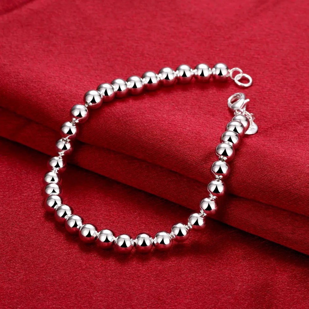 925 Sterling Silber 6 MM Perle Perlen frauen Armbänder auf Hand Designer Schmuck Damen 2022 Trend Freies Verschiffen Einzelteile schmuck