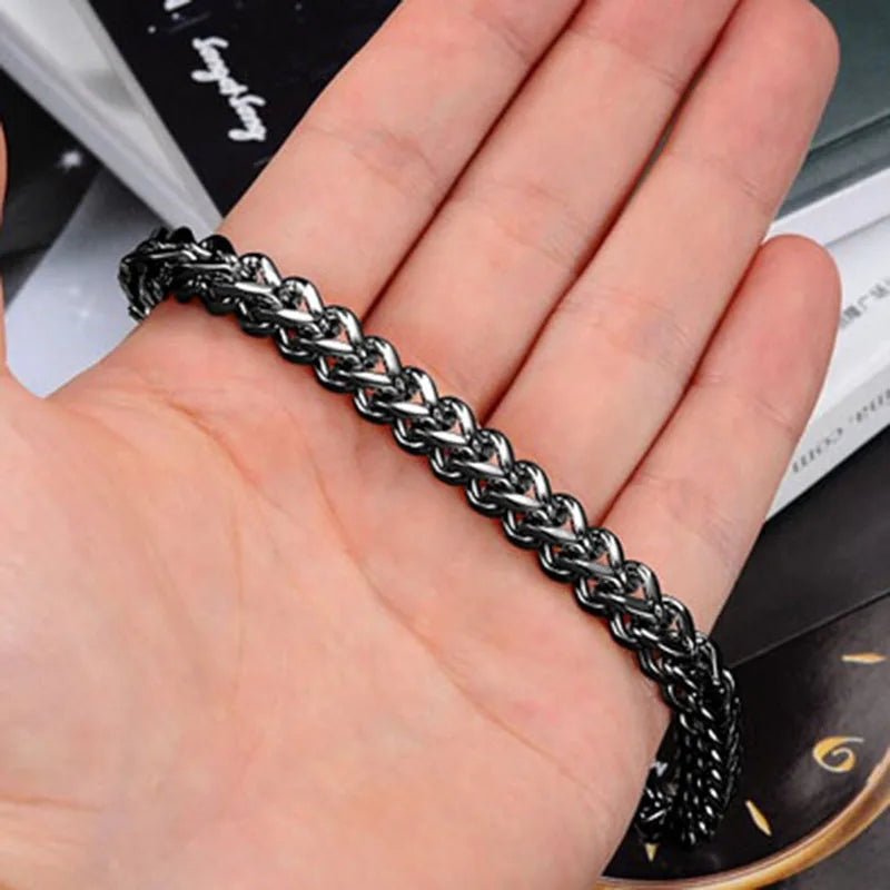 Silber/Gold/Schwarz Edelstahl Handgelenk Kette Armbänder Armreifen Für Männer Männlich Punk Link Schmuck Zubehör Großhandel
