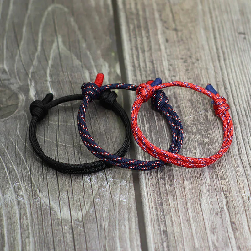 Handgemachte Paracord Seil Armband Männer Set Braclet Einstellbar Männlichen Casual Klettern Braslet Minimalistischen Schmuck Geschenk Hombre Pulseras