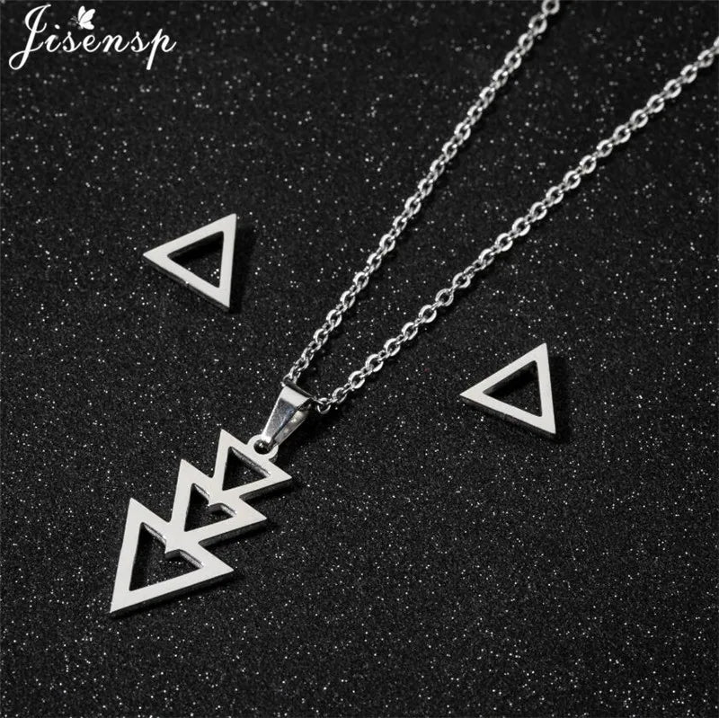100% Tiny Star Edelstahl Anhänger Halsketten für Frauen Geburtstag Schmuck Einfache Crescent Moon Ohrringe Schmuck Dropshipping