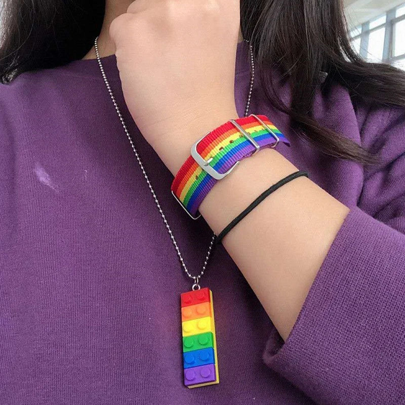 Nepal Regenbogen Lesben Homosexuell Bisexuelle Transgender Armbänder für Frauen Stolz gewebt geflochtene Männer Paar Freundschaftsschmuck