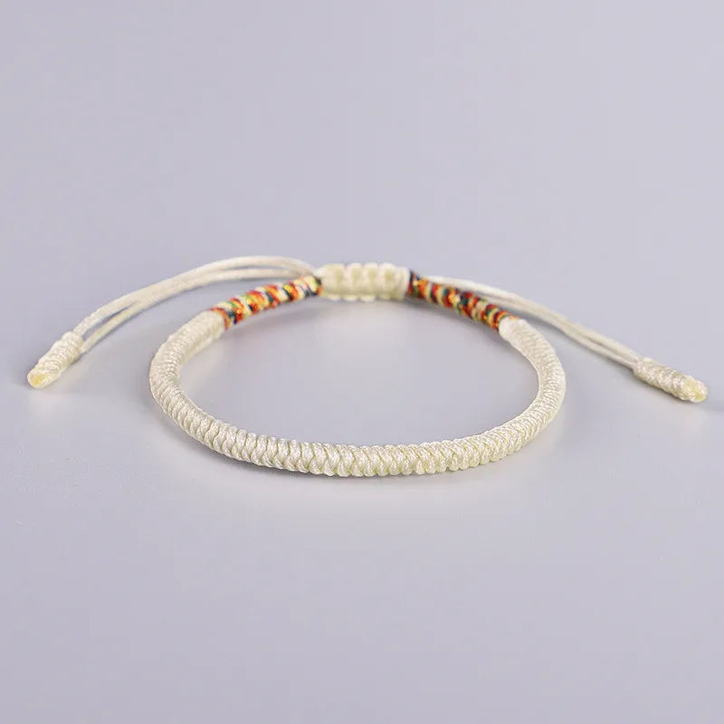 Mehrfarbiges Fadenarmband, tibetischer Buddhismus, Liebe, Glücksbringer, tibetische Armbänder und Armreifen für Damen und Herren, handgefertigtes Knotenseil