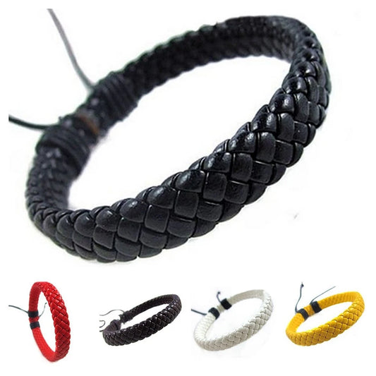 Einfache Design Schwarz Leder Armband Für Frauen Männer Punk Seil Kette Charme Armreifen Gothic Schmuck Geschenke A621
