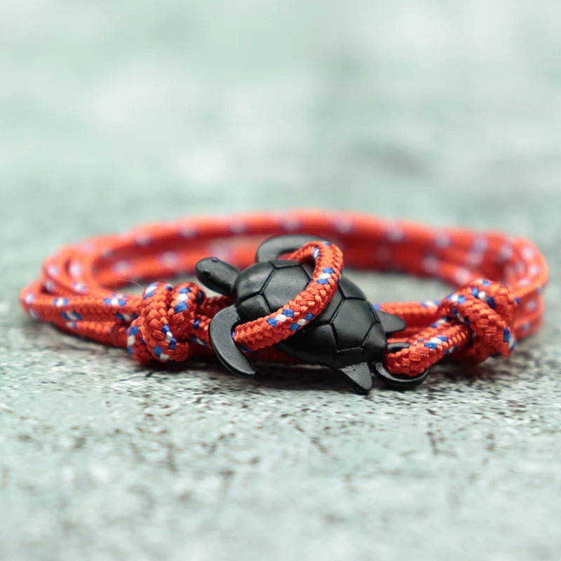 Doppel Wrap Paracord Armband Nette Sea Turtle Tiere Braclet Böhmen Männer Frauen Einstellbare Braslet Outdoor Survival Schmuck Geschenk