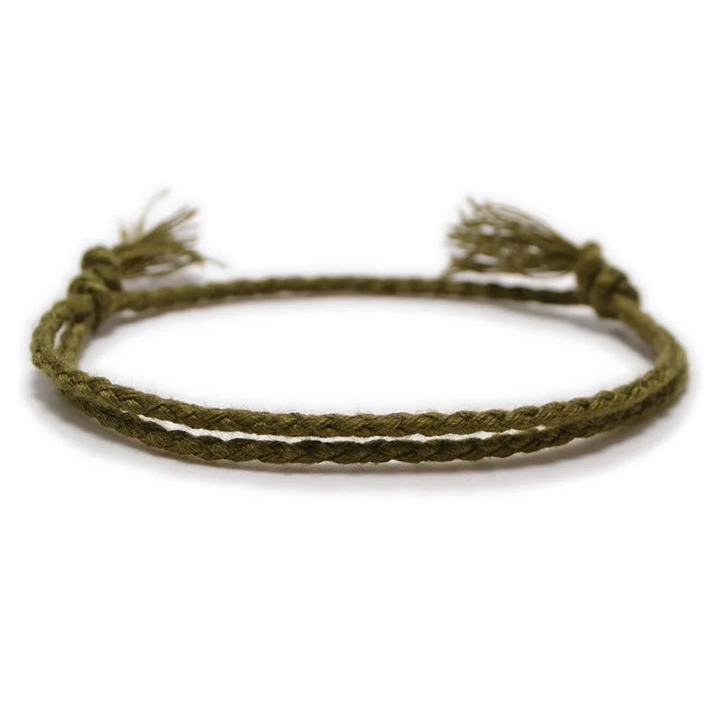 13 arten Böhmischen Einfache Feste Farbe Hand-Made Woven Armband Sonnenschein Strand Göttin Glück Seil Paar Armbänder Großhandel