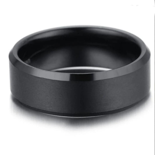 8mm Mode Edelstahl Ringe Für Männer Punk Vintage Matt Gebürstet Hochzeit Engagement Band Unisex Schmuck Männer Geschenk