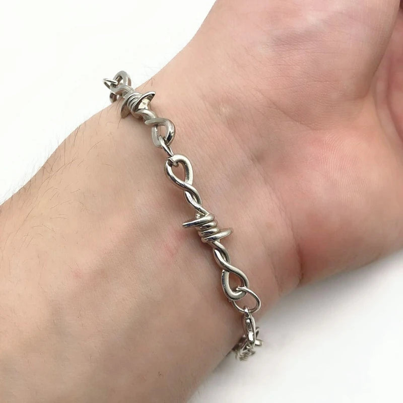 Kleine Draht Brombeersträuchern Eisen Unisex Choker Armband Frauen Hip-hop Gothic Punk Stil Stacheldraht Wenig Dornen Armband Halsband geschenke