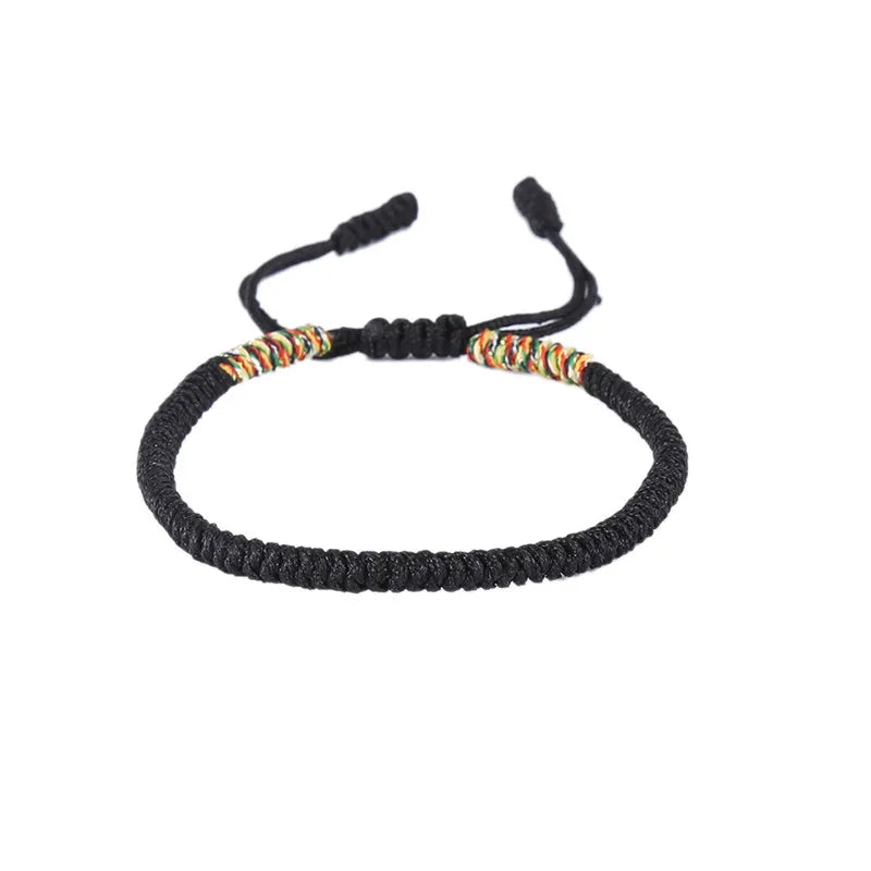 Mehrfarbiges Fadenarmband, tibetischer Buddhismus, Liebe, Glücksbringer, tibetische Armbänder und Armreifen für Damen und Herren, handgefertigtes Knotenseil