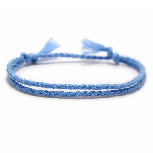 13 arten Böhmischen Einfache Feste Farbe Hand-Made Woven Armband Sonnenschein Strand Göttin Glück Seil Paar Armbänder Großhandel