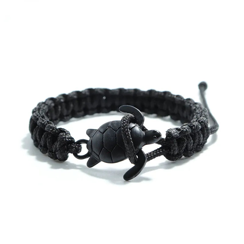Handgemachtes Paracord Survival Armband Herren Meeresschildkröte Armband Verstellbares Seil Armband Freund Geschenk Armband Schmuck Pulseira