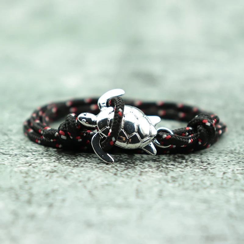 Doppel Wrap Paracord Armband Nette Sea Turtle Tiere Braclet Böhmen Männer Frauen Einstellbare Braslet Outdoor Survival Schmuck Geschenk