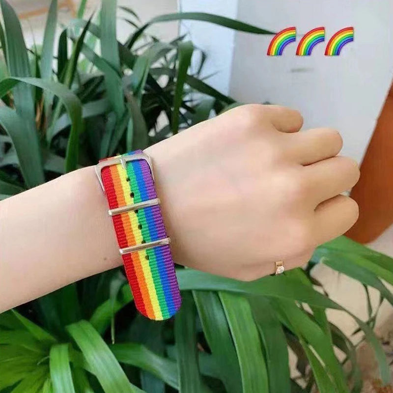Nepal Regenbogen Lesben Homosexuell Bisexuelle Transgender Armbänder für Frauen Stolz gewebt geflochtene Männer Paar Freundschaftsschmuck