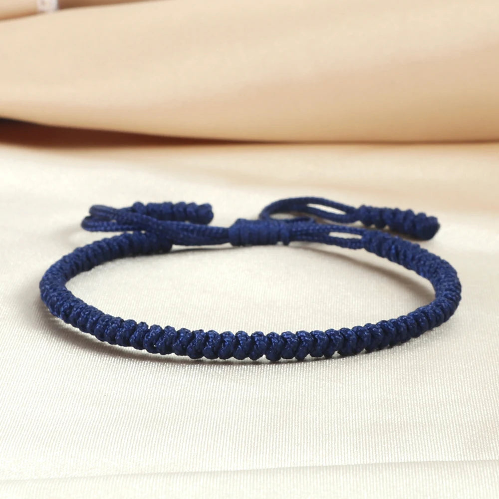 Geflochtene Armbänder Männer Frauen Handarbeit Gewebt Dunkelblau Grün Seil Armband Yoga Armreifen Beste Freund Schmuck Paar Geschenke Unisex