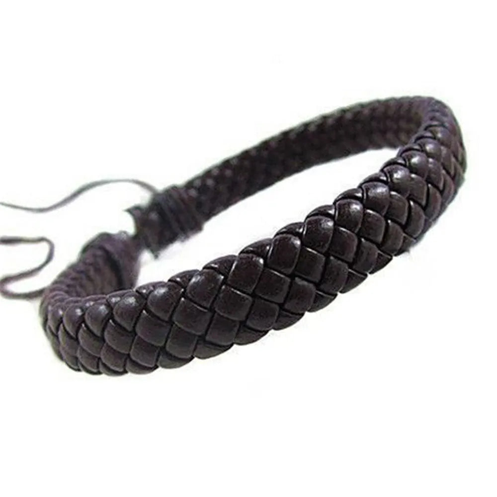 Einfache Design Schwarz Leder Armband Für Frauen Männer Punk Seil Kette Charme Armreifen Gothic Schmuck Geschenke A621