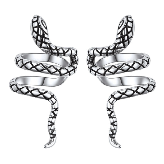 S925 Sterling Silber Schlange Ohr Manschette Helix Knorpel Clip auf Ohrringe Nicht Piercing Ohrringe für Frauen CP541