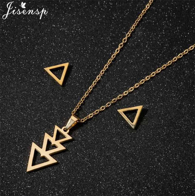 100% Tiny Star Edelstahl Anhänger Halsketten für Frauen Geburtstag Schmuck Einfache Crescent Moon Ohrringe Schmuck Dropshipping