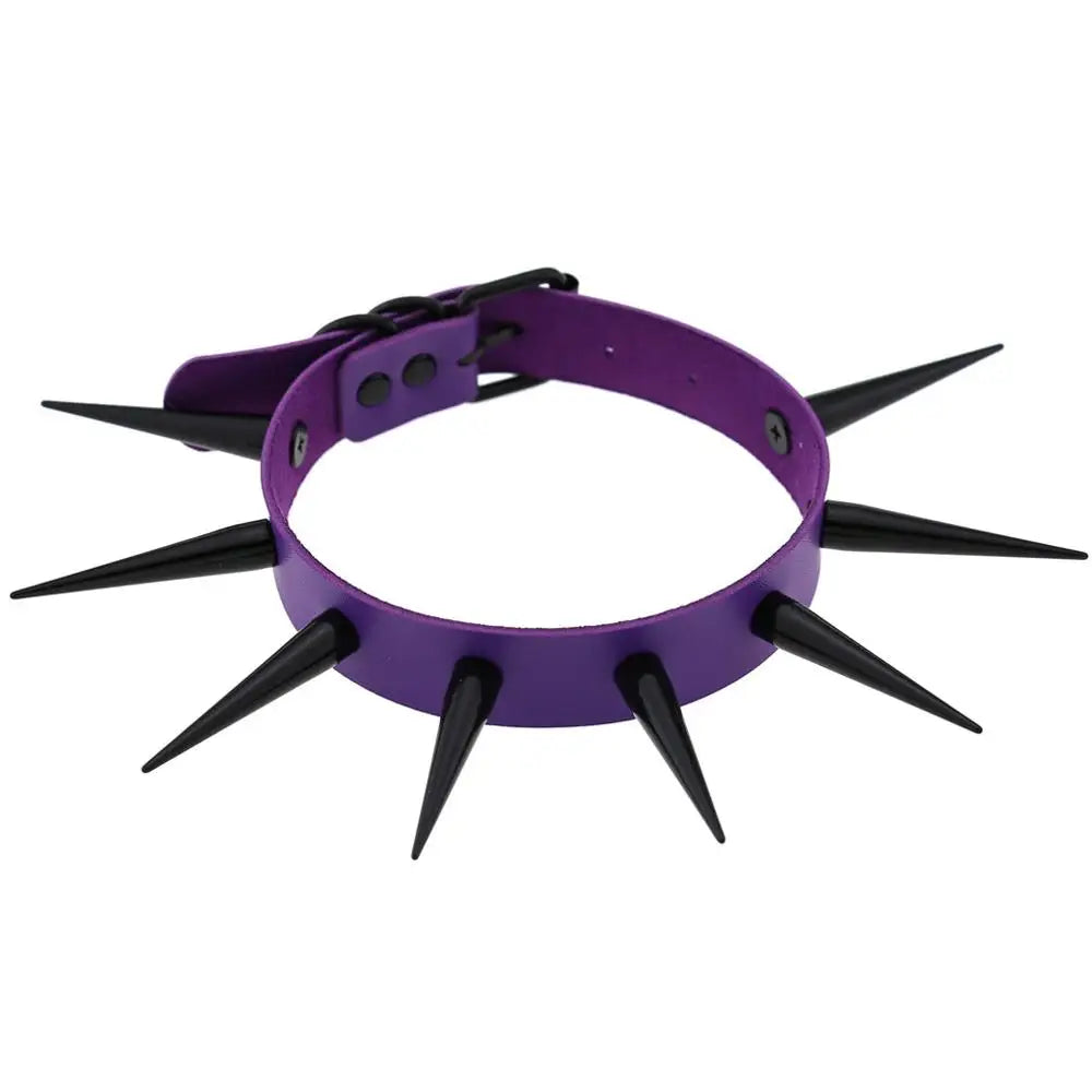 Große lange Spikes Halsband Kühle Punk Halskette für Frauen Männer Metall Halsband Rave Festival Goth Kostüme Schmuck