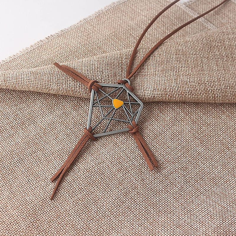 Spiel Death Stranding Dreamcatcher Halskette Sam's Dream Catcher Anhänger Leder Kette Halskette Für Frauen Männer Amulett Schmuck Geschenk