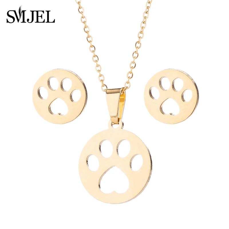 Tanzen Ballett Frauen Mädchen Ohrring Mode Ballerina Halsketten Gold Farbe Edelstahl Schmuck Set Zubehör Club Sport Geschenk