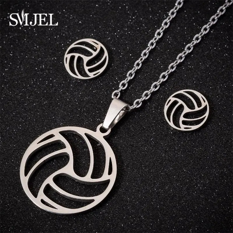 Tanzen Ballett Frauen Mädchen Ohrring Mode Ballerina Halsketten Gold Farbe Edelstahl Schmuck Set Zubehör Club Sport Geschenk