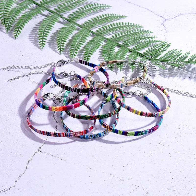 2 Teile/los Böhmische Fußkettchen für Männer und Frauen Handgemachte Seil Freundschaft Strand Barfuß Armband auf der Bein Kette Boho Fuß Schmuck