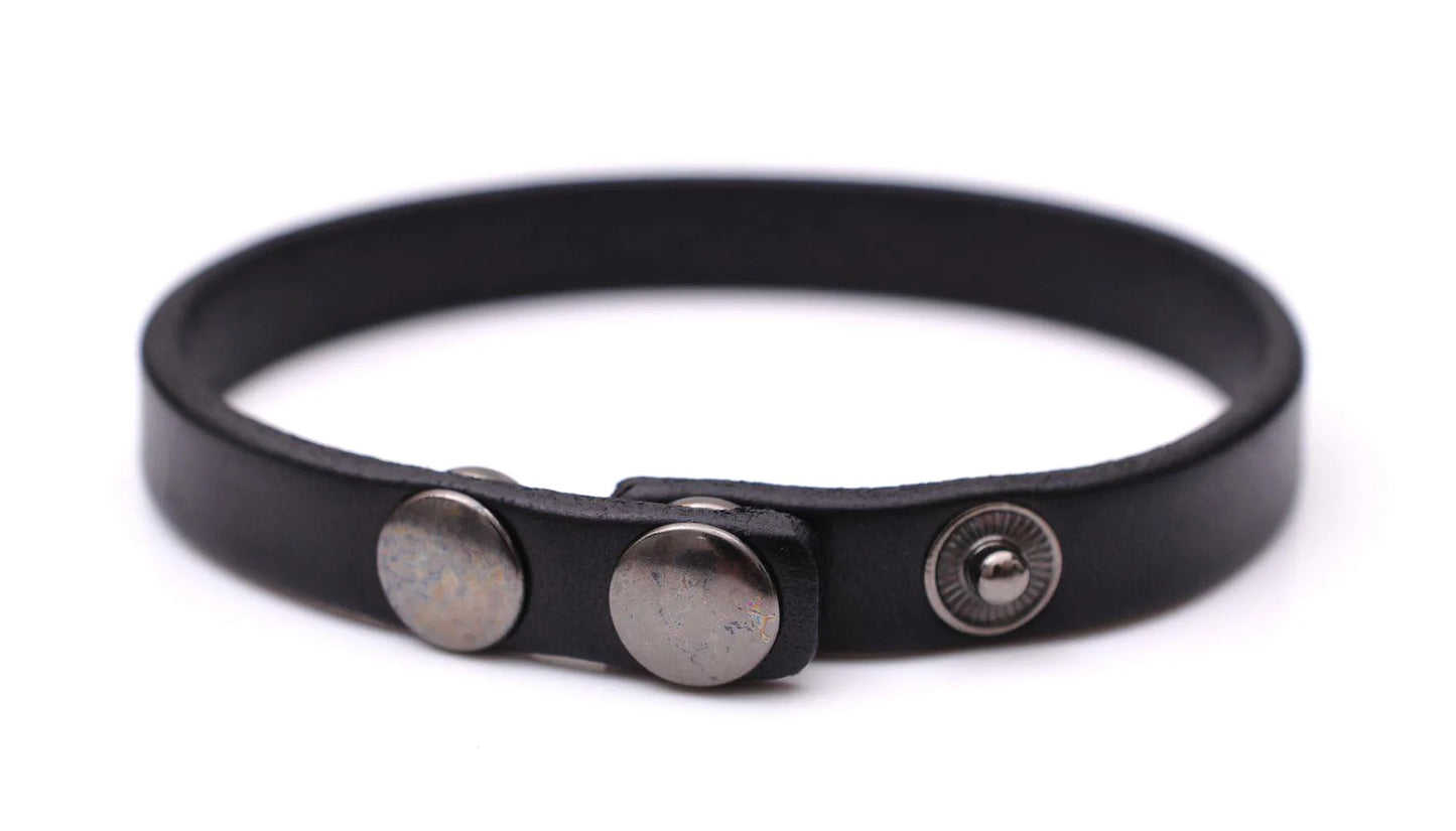Klassisches cooles echtes Leder armband Manschetten armband verstellbares Paar Männer Frauen