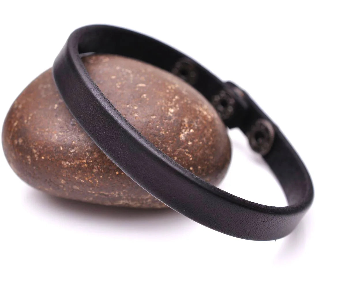 Klassisches cooles echtes Leder armband Manschetten armband verstellbares Paar Männer Frauen