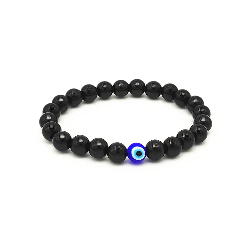 Neue Mode Evil Eye Perlen Frauen Männer Armbänder Einfache Klassische Runde Charme Armbänder & Armreifen Für Männer Handgemachte Accessoires Geschenk