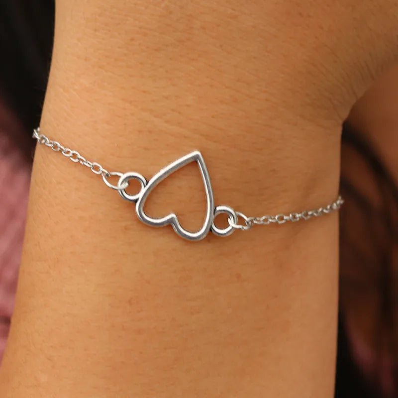 Charm-Armbänder für Männer und Frauen, Retro-Schmuck, Gliederkette, Armreif, Kreuz, Herz, Handschellen, Liebe, Frieden, Auge, Valentinstagsgeschenk