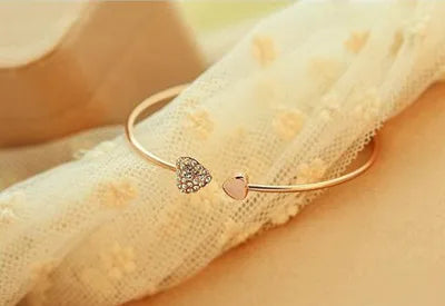 Neue Mode Einfache Liebe Herz Armband Für Frauen Mädchen Zubehör Offene Armreifen Schmuck Hochzeit Party 2025, Trendy Armbänder Geschenk