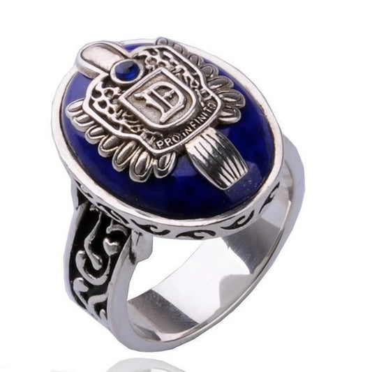 The Vampire Diaries Ring Neue Mode Punk Blau Emaille Ring Für Frauen Männer Mode Schmuck Zubehör 6D3008