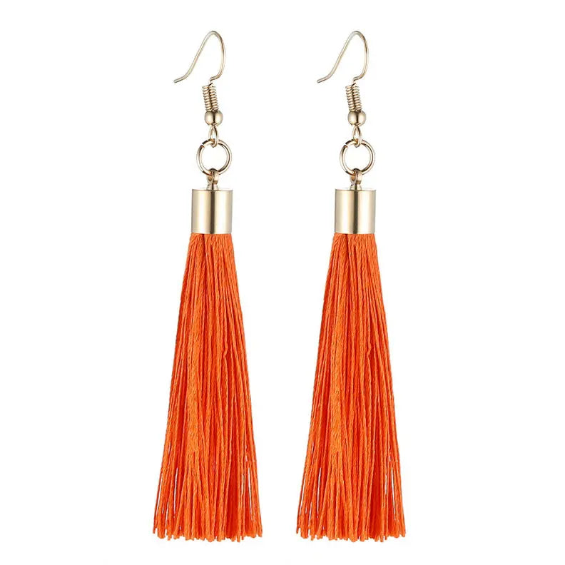 LOVBEAFAS Fringe Quaste Ohrringe Für Frauen Gold Farbe Vintage Lange Tropfen Baumeln Ohrringe Mode Hochzeit Schmuck Party Geschenk