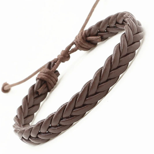 Neue Ankunft Mode Trendy Handgemachte Schwarz Braun Weben PU Leder Homme Weibliche Frauen Armband männer Männlich Schmuck Zubehör