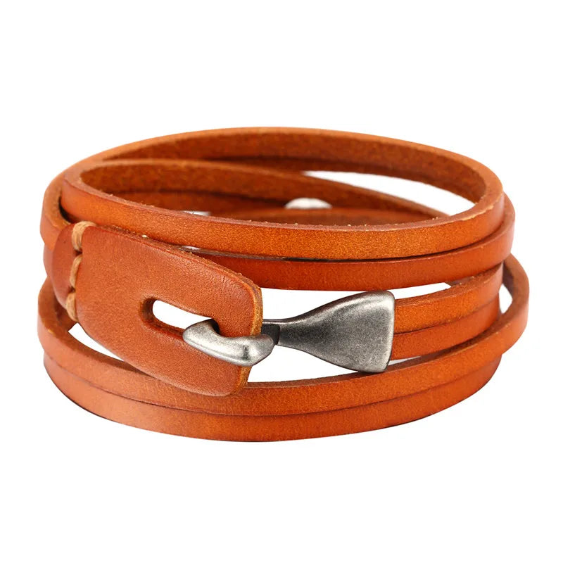 MKENDN Neue Ankunft 3 Farben Multilayer Charme Leder Armband Männer Frauen Anker Armband hoffen Femme freundschaft armband