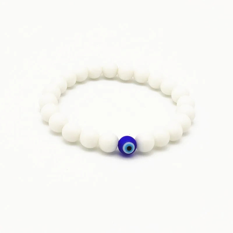 Neue Mode Evil Eye Perlen Frauen Männer Armbänder Einfache Klassische Runde Charme Armbänder & Armreifen Für Männer Handgemachte Accessoires Geschenk