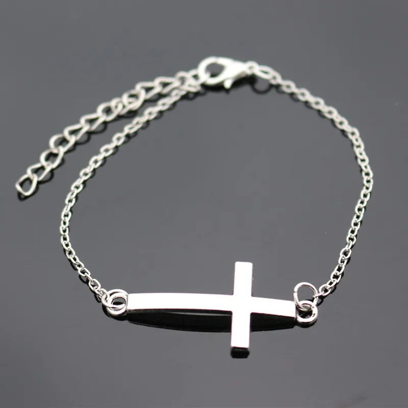 Charm-Armbänder für Männer und Frauen, Retro-Schmuck, Gliederkette, Armreif, Kreuz, Herz, Handschellen, Liebe, Frieden, Auge, Valentinstagsgeschenk