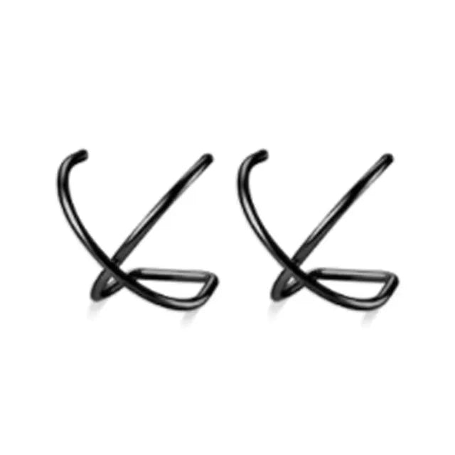 1 Stücke/15 Stücke Edelstahl Ohrstulpe Helix Knorpel Clip On Wrap Ohrringe Gefälschter Nasenring Nicht-Piercing Einstellbar Männer Frauen