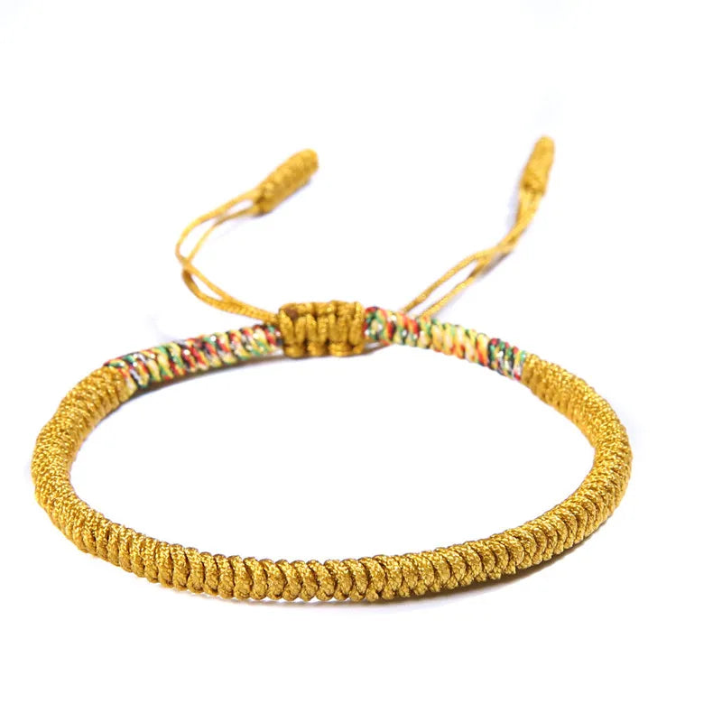 Mehrfarbiges Fadenarmband, tibetischer Buddhismus, Liebe, Glücksbringer, tibetische Armbänder und Armreifen für Damen und Herren, handgefertigtes Knotenseil