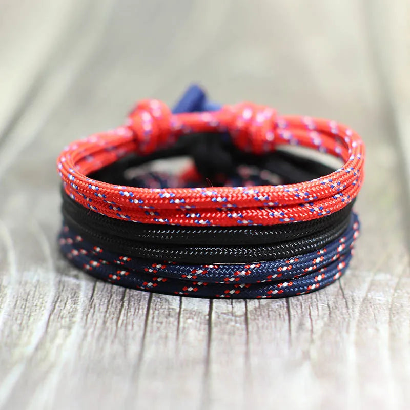 Handgemachte Paracord Seil Armband Männer Set Braclet Einstellbar Männlichen Casual Klettern Braslet Minimalistischen Schmuck Geschenk Hombre Pulseras