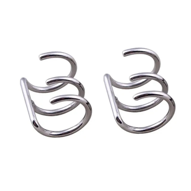 1 Stücke/15 Stücke Edelstahl Ohrstulpe Helix Knorpel Clip On Wrap Ohrringe Gefälschter Nasenring Nicht-Piercing Einstellbar Männer Frauen