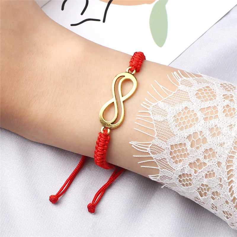 Klassische Unendlichkeit Armband Freundschaft Geflochtene Einstellbar Für Paare Männer Frauen Handgemachte String Charme Armbänder & Armreifen Schmuck